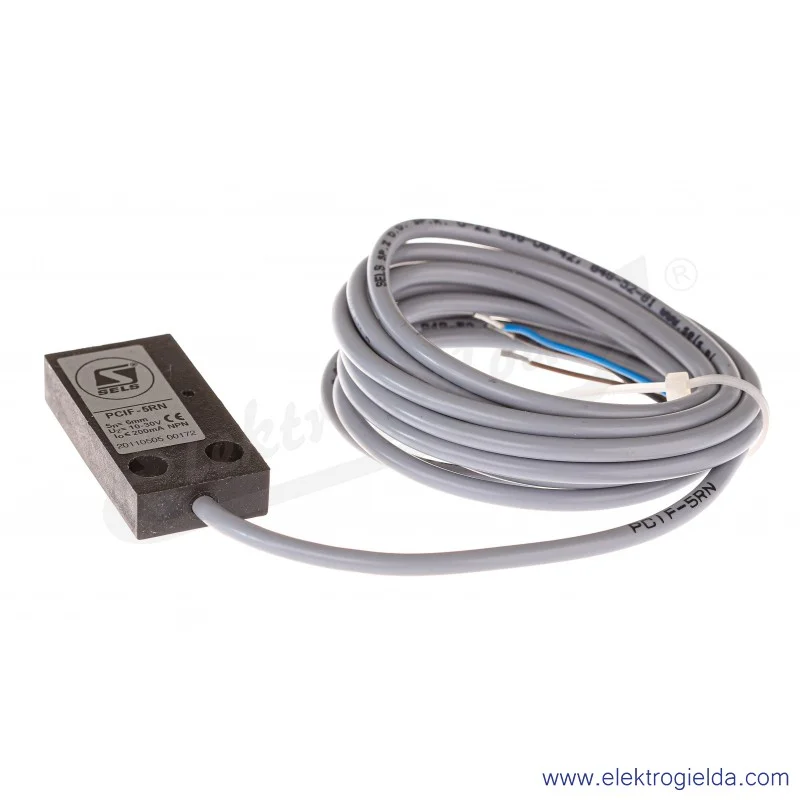 Czujnik indukcyjny PCIF 5RN ITAMID, 10..30VDC, zasięg 5mm, NPN NC, przewód 2m, 25x50x10mm
 