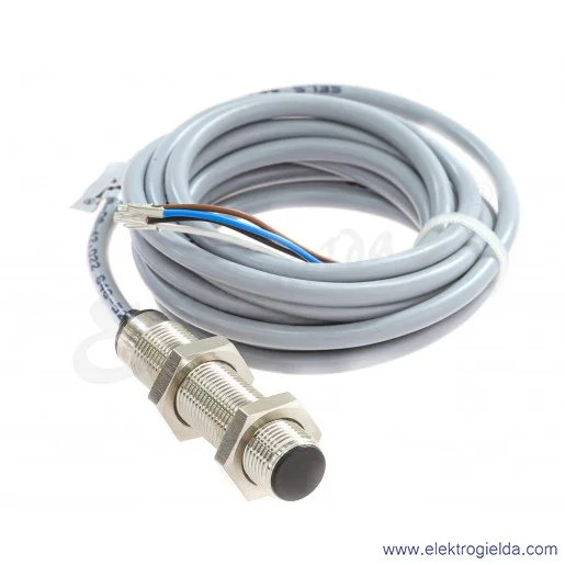 Czujnik indukcyjny SCID4ZRNW 10..30VDC, zasięg 4mm, tuleja M12, NPN NO+NC 200Hz czoło kryte, IP67, długość 51mm