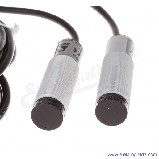 Czujnik odbiciowy SCOB 20 RPP odbiornik/nadajnik, zasięg 20m, 10..30VDC, PNP NO+NC, obudowa M18 z tworzywa, przewód 2m, długość 
