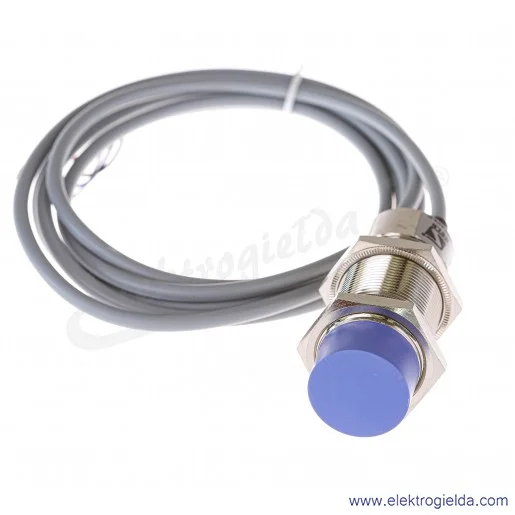 Czujnik pojemnościowy PCPD 30 ZRN 10..30VDC, zasięg 30mm, NPN NO+NC, czoło kryte, przewód 2m, długość 80mm