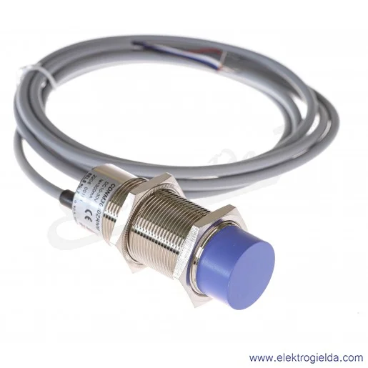 Czujnik pojemnościowy PCPD 30 ZRN 10..30VDC, zasięg 30mm, NPN NO+NC, czoło kryte, przewód 2m, długość 80mm