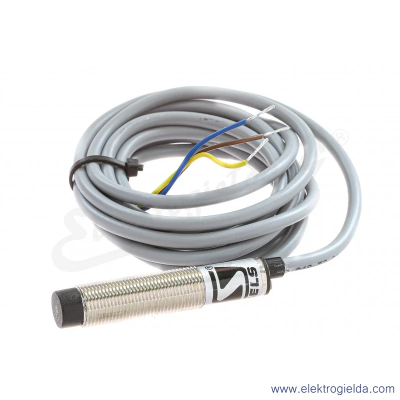 Czujnik indukcyjny PCIA 4 R  90-250VAC, zasięg 4mm, tuleja M12, NC, przewód 2m, IP67
 
