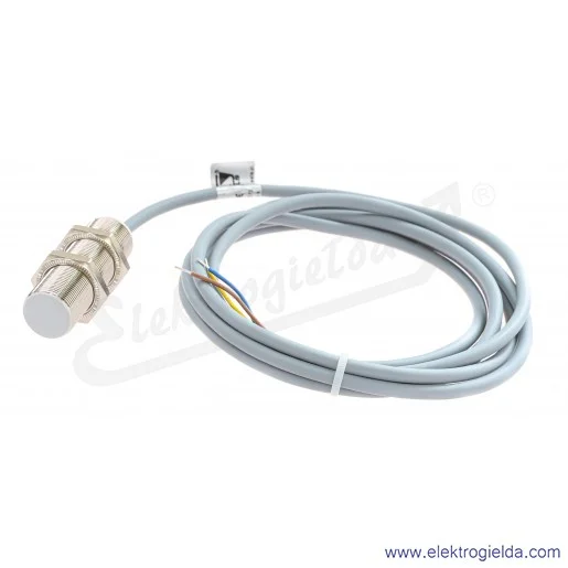 Czujnik indukcyjny PCIA5ZWM18552M 20..250VAC zasięg 5mm, tuleja M18, mosiądz, wbudowany, NO, kabel 2m, długość 55mm
 