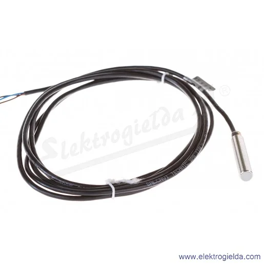 Czujnik indukcyjny PCID 1,5 ZN 10..30VDC, zasięg 1.5mm, NPN NO, czoło wbudowane, przewód 2m, długość 45mm
 
