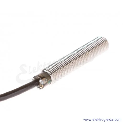 Czujnik indukcyjny PCID 1,5 ZN 10..30VDC, zasięg 1.5mm, NPN NO, czoło wbudowane, przewód 2m, długość 45mm
 