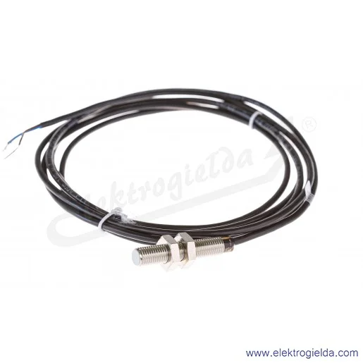 Czujnik indukcyjny PCID 1,5 ZPW 10..30VDC, zasięg 1.5mm, tuleja M8, PNP NO, czoło wbudowane, przewód 2m, długość 45mm
 
