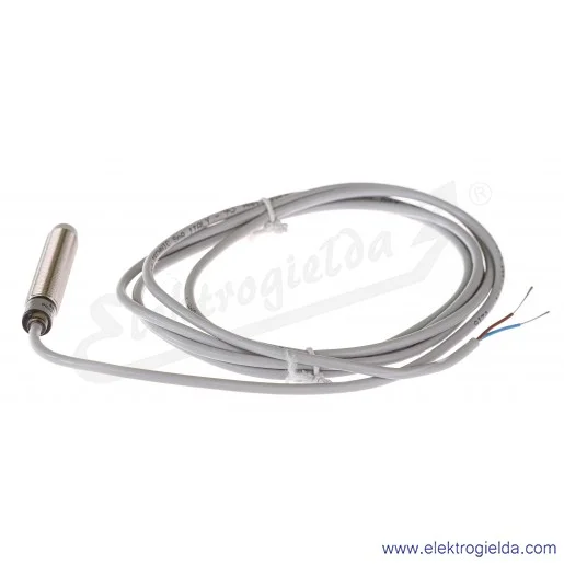 Czujnik indukcyjny PCID8ZM12602M PCID 8Z 10..30VDC, zasięg 8mm, NO, tuleja M12, przewód 2m, czoło wystające, długość czujnika 60