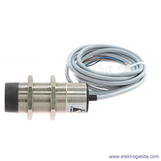 Czujnik indukcyjny PCID 15RN zasięg 15mm, 10..30VDC, NPN NC, tuleja M30, przewód 2m, długość 77mm
 