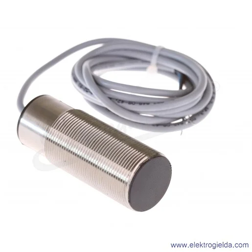 Czujnik indukcyjny PCID 15ZPW 10..30VDC, PNP NO, zasięg 15mm, tuleja M30, czoło wbudowane, długość 77mm, przewód 2m
 