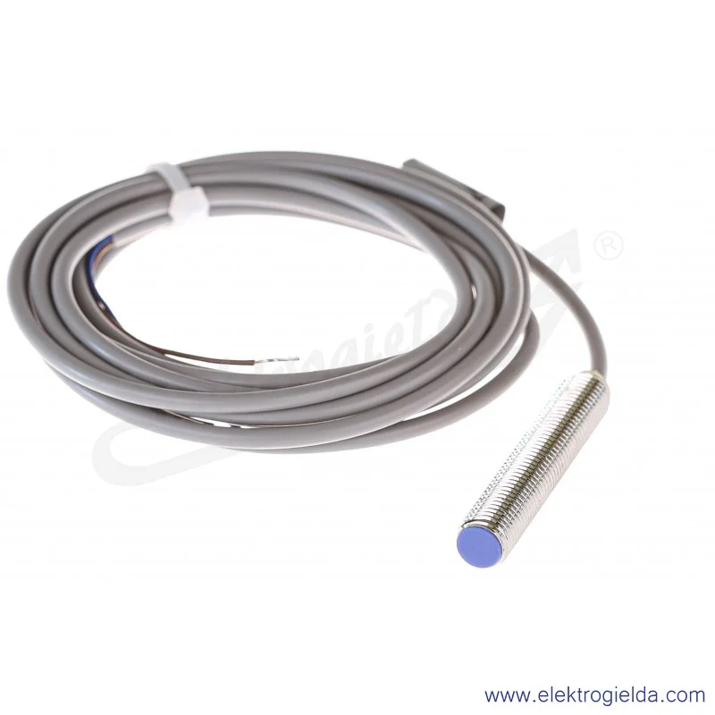 Czujnik indukcyjny PCID 3 ZPW, 10..30VDC, zasięg 3mm, PNP NO, tuleja M8, czoło wbudowane, przewód 2m
 