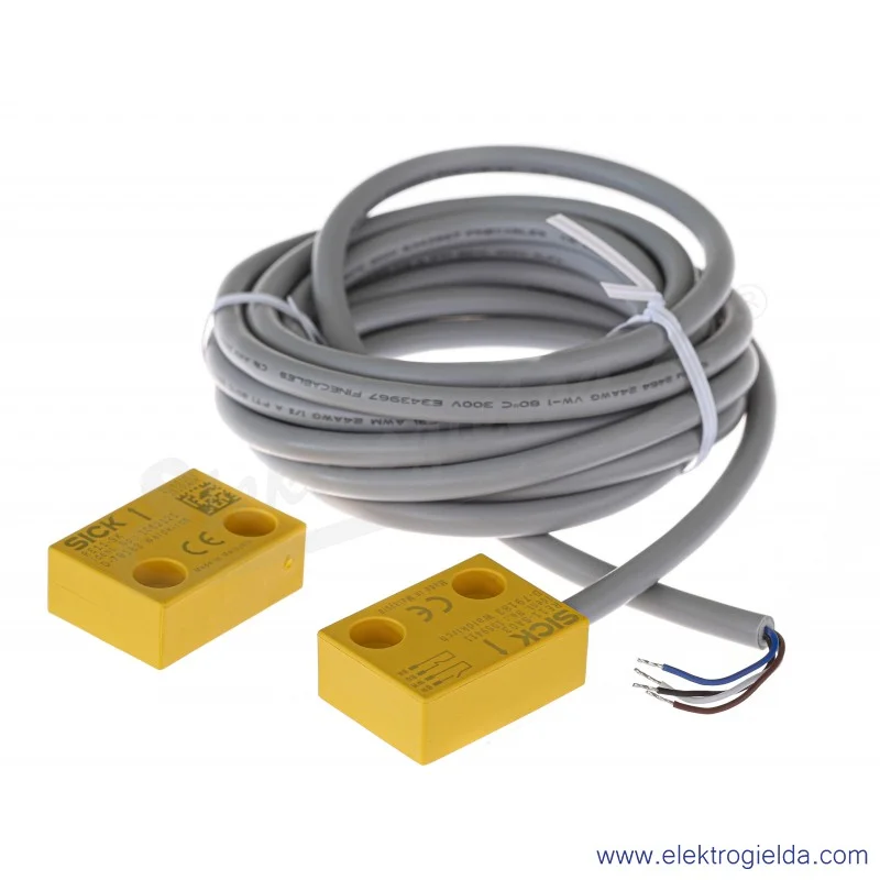 Łącznik krańcowy bezpieczeństwa RE11-SA03 magnetyczny, 24VDC, 1NO1NC, z przewodem 3m, 26mmx36mmx13mm