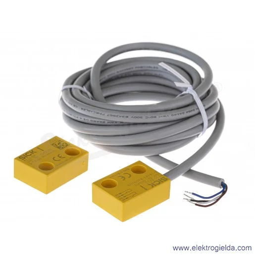 Łącznik krańcowy bezpieczeństwa RE11-SA03 magnetyczny, 24VDC, 1NO1NC, z przewodem 3m, 26mmx36mmx13mm
