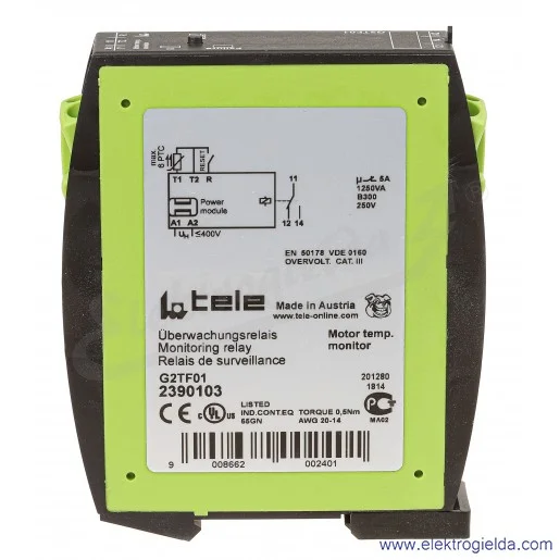 Przekaźnik monitorujący temperature 2615233 G2TF01/V2TF01/230VAC PTC