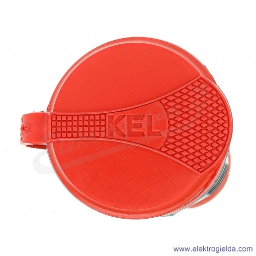 Gniazdo przenośne W-97978 GN-54 2P+PE 16A 250V IP54 czarno-czerwone z klapką IP54