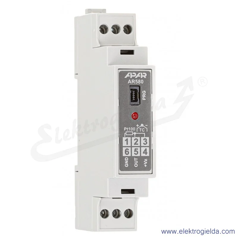 Przetwornik temperatury AR580/U wyjście 0..10VDC, wejścia: Pt100, J, K, S, N, E