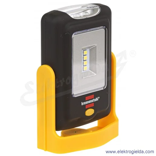 Lampa warsztatowa 1175420010 Brennenstuhl HL DB 43 MH LED 200+20lm 6500K haczyk, zginany pałąk, z 3 bateriami AAA