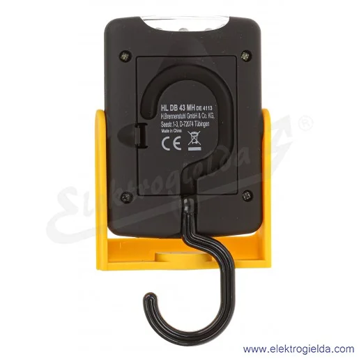 Lampa warsztatowa 1175420010 Brennenstuhl HL DB 43 MH LED 200+20lm 6500K haczyk, zginany pałąk, z 3 bateriami AAA