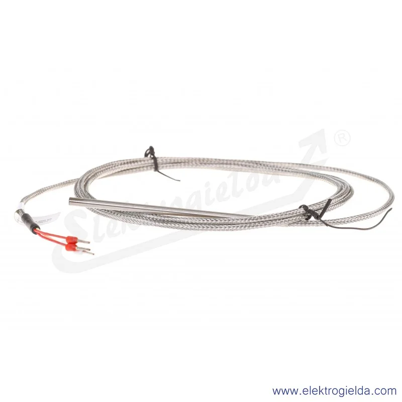 Czujnik temperatury AR131-Pt100-B-4-100-1,5-6-3-400C Pt100, klasa B, fi 4x100mm, przewód 1.5m, 2x oplot włókno szklane, 3 przewo