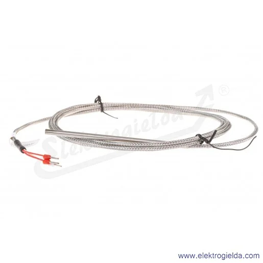Czujnik temperatury AR131-Pt100-B-4-100-1,5-6-3-400C Pt100, klasa B, fi 4x100mm, przewód 1.5m, 2x oplot włókno szklane, 3 przewo