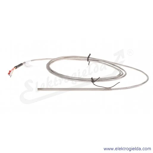 Czujnik temperatury AR131-Pt100-B-4-100-1,5-6-3-400C Pt100, klasa B, fi 4x100mm, przewód 1.5m, 2x oplot włókno szklane, 3 przewo