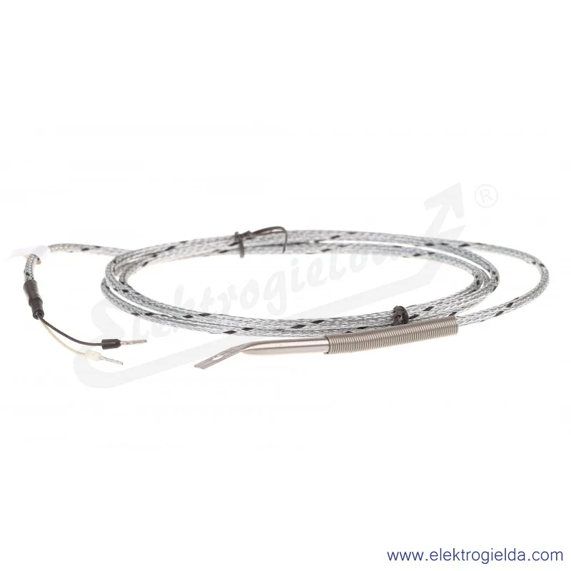 Czujnik temperatury AR135-J-2-5-1,5-6-2-S-400C termopara J, klasa 2, fi 5mm, oczko 4mm, przewód 1.5m, 2x oplot z włókna szklaneg