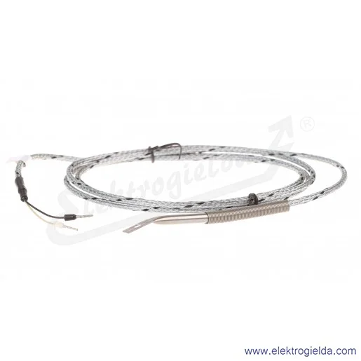 Czujnik temperatury AR135-J-2-5-1,5-6-2-S-400C termopara J, klasa 2, fi 5mm, oczko 4mm, przewód 1.5m, 2x oplot z włókna szklaneg