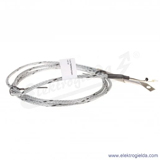 Czujnik temperatury AR135-J-2-5-1,5-6-2-S-400C termopara J, klasa 2, fi 5mm, oczko 4mm, przewód 1.5m, 2x oplot z włókna szklaneg