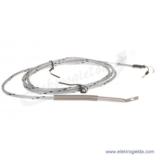 Czujnik temperatury AR135-J-2-5-1,5-6-2-S-400C termopara J, klasa 2, fi 5mm, oczko 4mm, przewód 1.5m, 2x oplot z włókna szklaneg