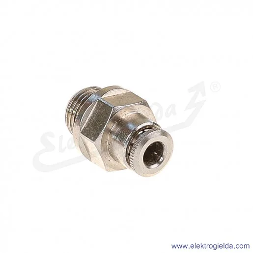 Złączka wtykowa prosta 6512 4-1/8, G1/8, FI 4, z mosiądzu niklowanego, klucz 12, -0.9-16 Bar, gwint zewnętrzny, Camozzi Złączka wtykowa prosta 6512 4-1/8, G1/8, FI 4, z mosiądzu niklowanego, klucz 12, -0.9-16 Bar, gwint zewnętrzny, Camozzi