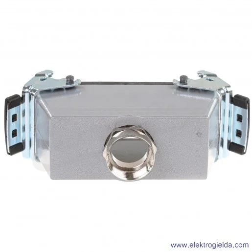 Obudowa gniazda 10127000 H-B 24 TBF 21 swobodna na przewód 2 klamry, PG21, aluminiowa wkłady 24 piny 16A 500V