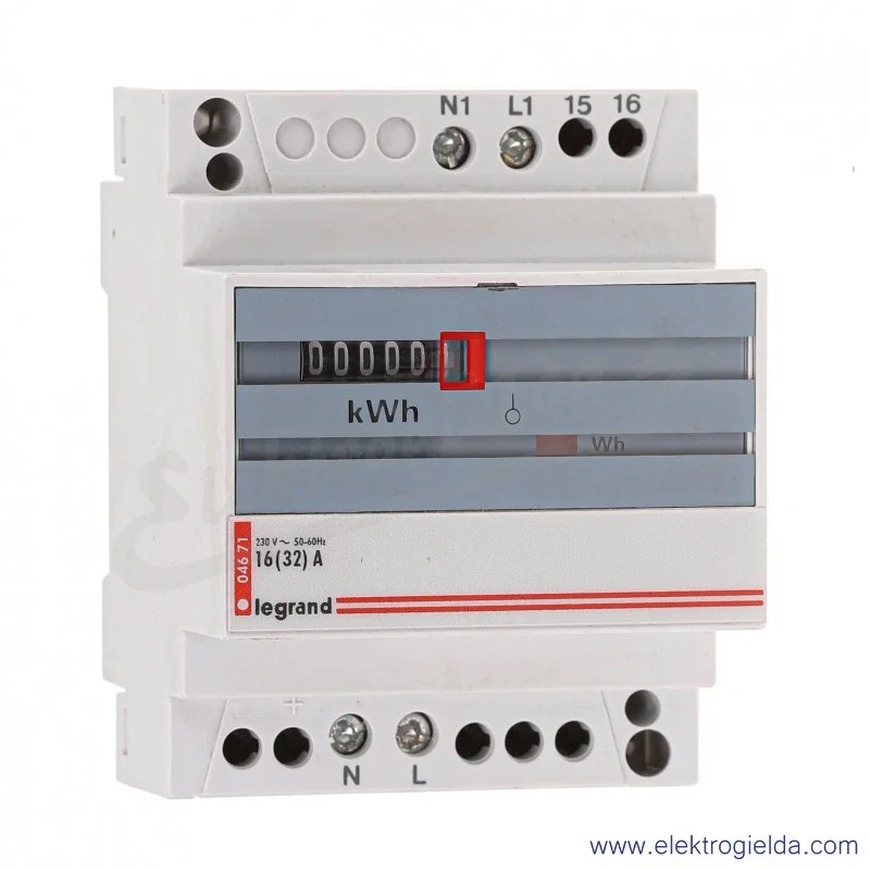 Licznik energii 046 71 1-fazowy 230V 16(32)A
