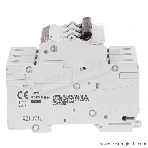 Wyłącznik instalacyjny 291989, BHW-T10, 3P, 6A, TYP C