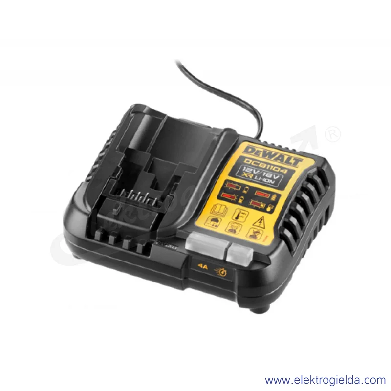 Ładowarka sieciowa DCB1104-QW 230V 4A, do akumulatorów Dewalt 12V, Dewalt 18V, Dewalt PowerStack, Dewalt FlexVolt 54V