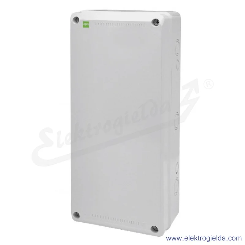 Puszka natynkowa 2752-00 506x230x130 pokrywa górna na zawiasach szara ABS RAL7035, IP65