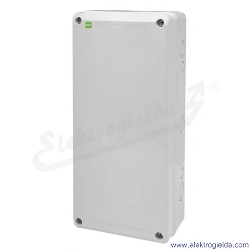 Puszka natynkowa 2752-00 506x230x130 pokrywa górna na zawiasach szara ABS RAL7035, IP65