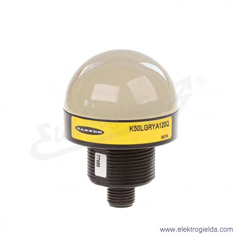 Wskaźnik LED K50LGRYA120Q 3 kolory, wskaźnik 50mm, mocowanie 30mm, zasilanie 85..130VAC, złącze 5P
