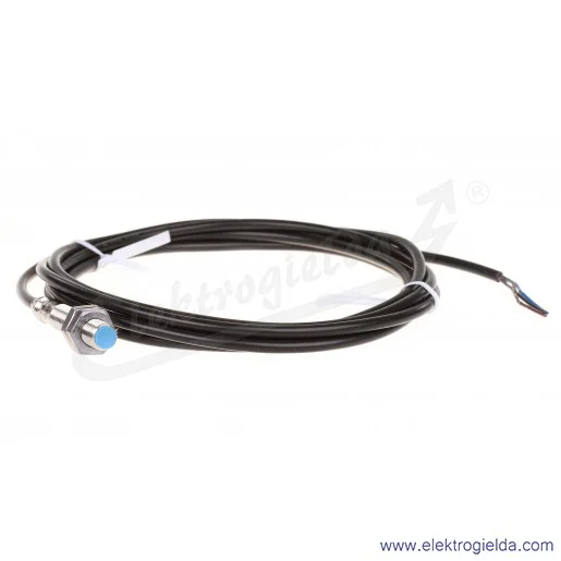 Czujnik indukcyjny IME08-02BPSZW2S 10..30VDC, zasięg 2mm, PNP NO, tuleja M8, przewód 2m