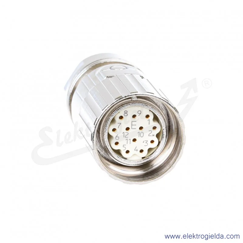 Gniazdo proste 6027538 DOS-2312-G M23 12PIN do lutowania