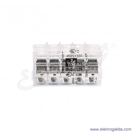 szybkozłączka z dźwignią 88000323 SCL5 niebieska, do drutów i linek 0.2-4mm2, 5 torowa
