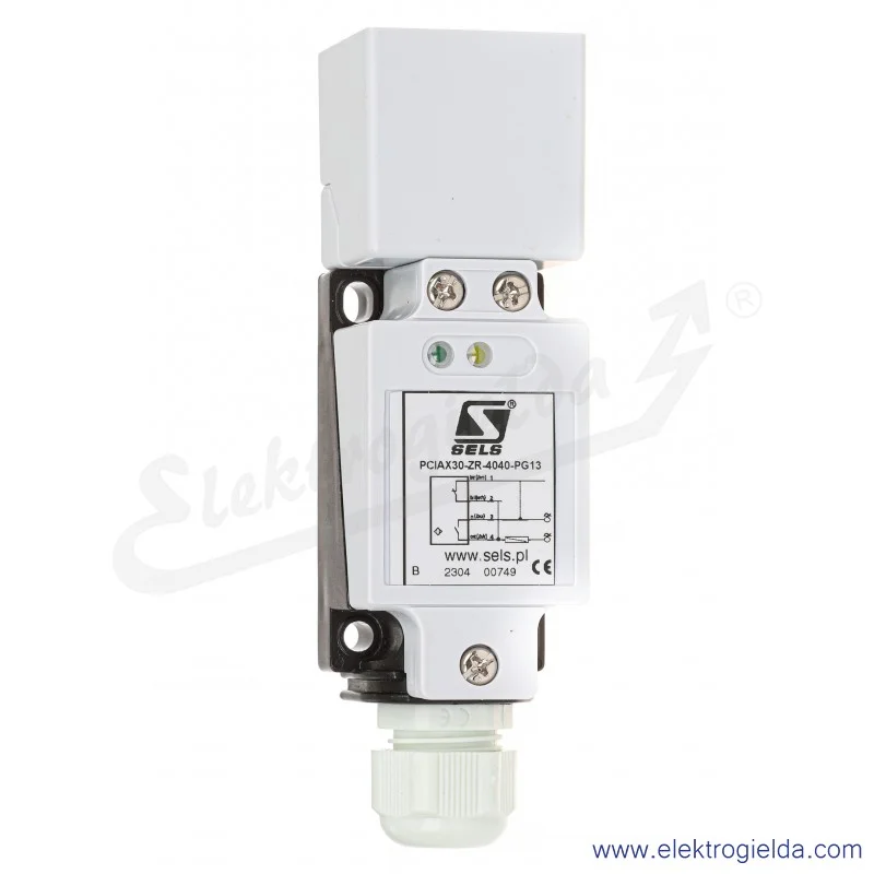 Czujnik indukcyjny PCIAX 30ZR-4040-PG13 20..250VAC, zasięg 30mm, NO/NC, PG13, długość 142mm