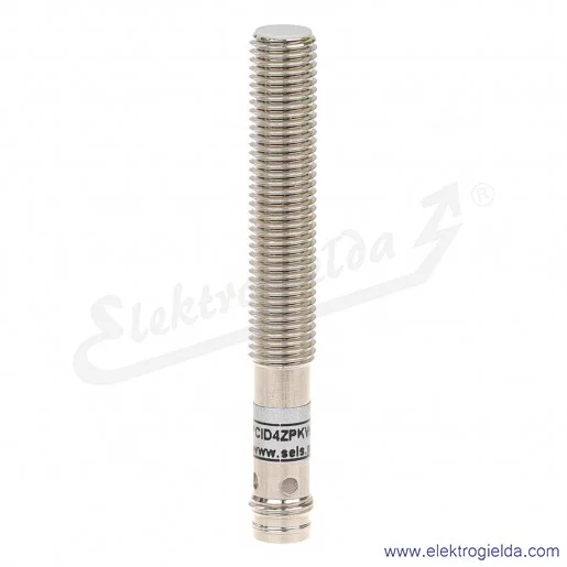 Czujnik indukcyjny PCID4ZPKWM860M8 10..30VDC, zasięg 4mm, PNP NO, tuleja M8, konektor M8 3P, długość 60mm
