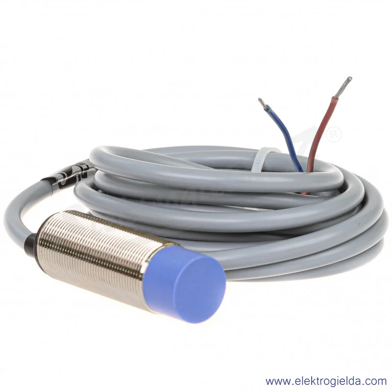 Czujnik indukcyjny PCID16ZM18552M PCID 16Z 10..55VDC, zasięg 16mm, NO, tuleja M18 przewód 2m, czoło wystające, długość 55mm