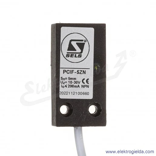 Czujnik indukcyjny PCIF 5ZN ITAMID 10..30VDC, zasięg 5mm, NPN NO, przewód 2m, 25x50x10mm
 