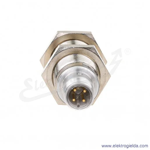 Czujnik indukcyjny SCID 8ZRPKW zasięg 8mm, 10..30VDC, PNP NO+NC, tuleja 66mm mosiężna M18, złącze M12 4P
 