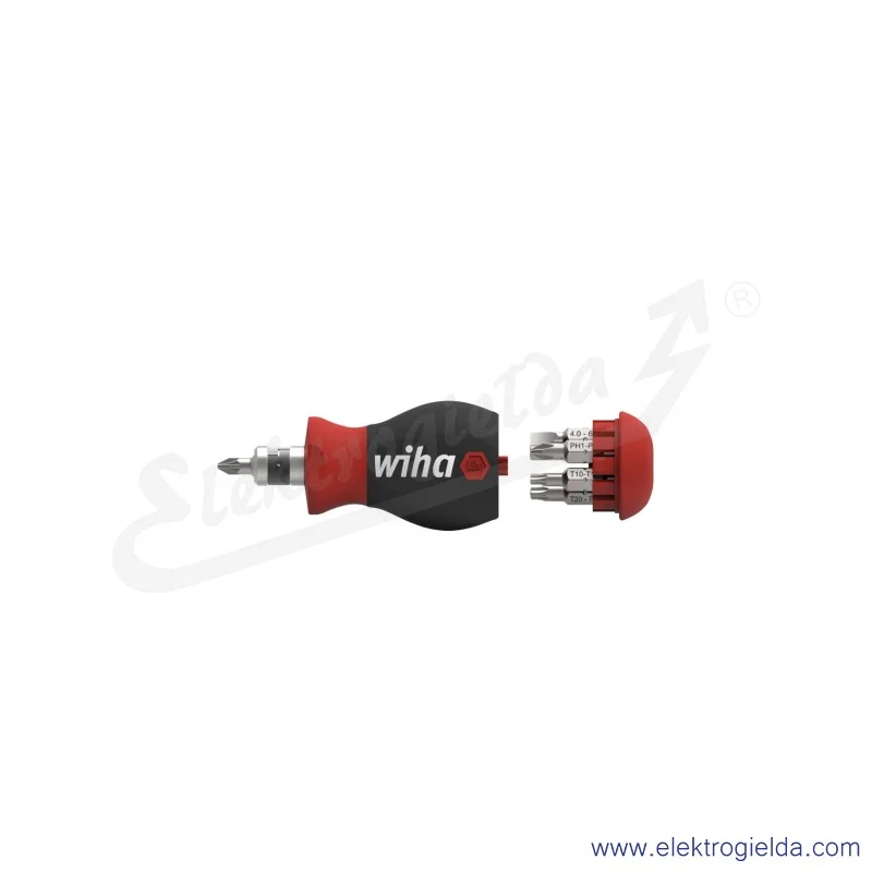 Wkrętak 43613 Wiha Stubby z magazynkiem 7 bitów 1/4", krótki