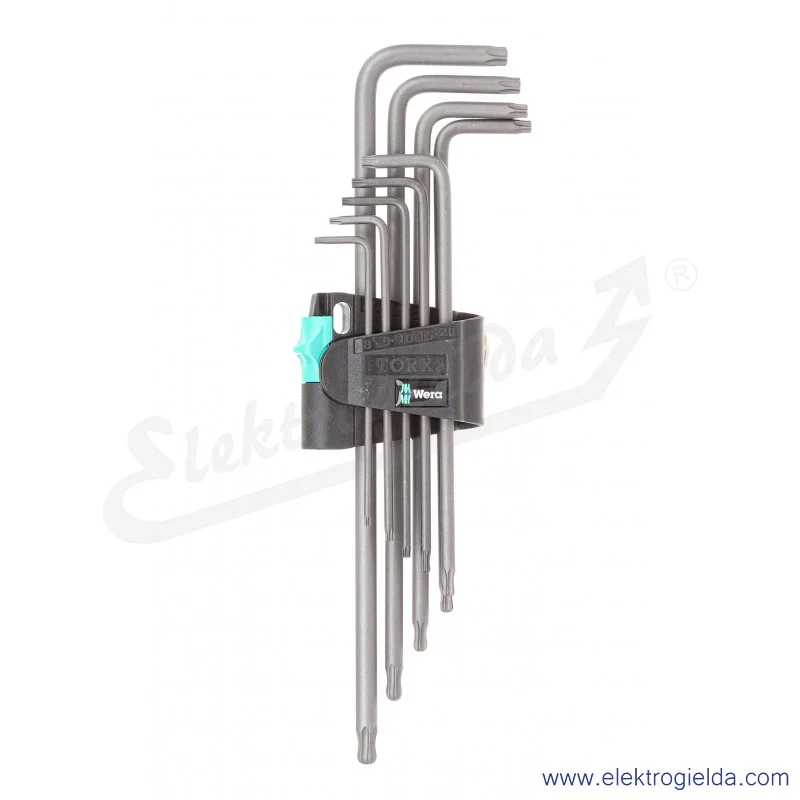 Zestaw Torx 024460 trzpieniowych 967/9 TX XL1, 9 kluczy od TX8 do TX40