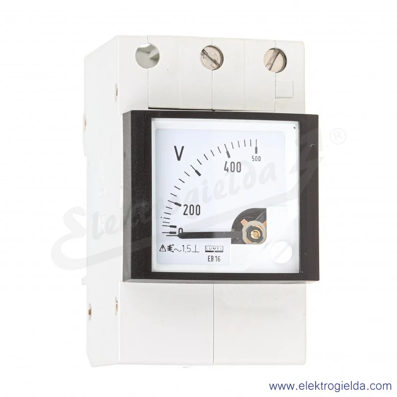 Miernik napięcia EB16N E61300000A00 EB16N E61300000A0 100..500V, montaż na szynę DIN, wymiar zewnętrzny 45x85mm