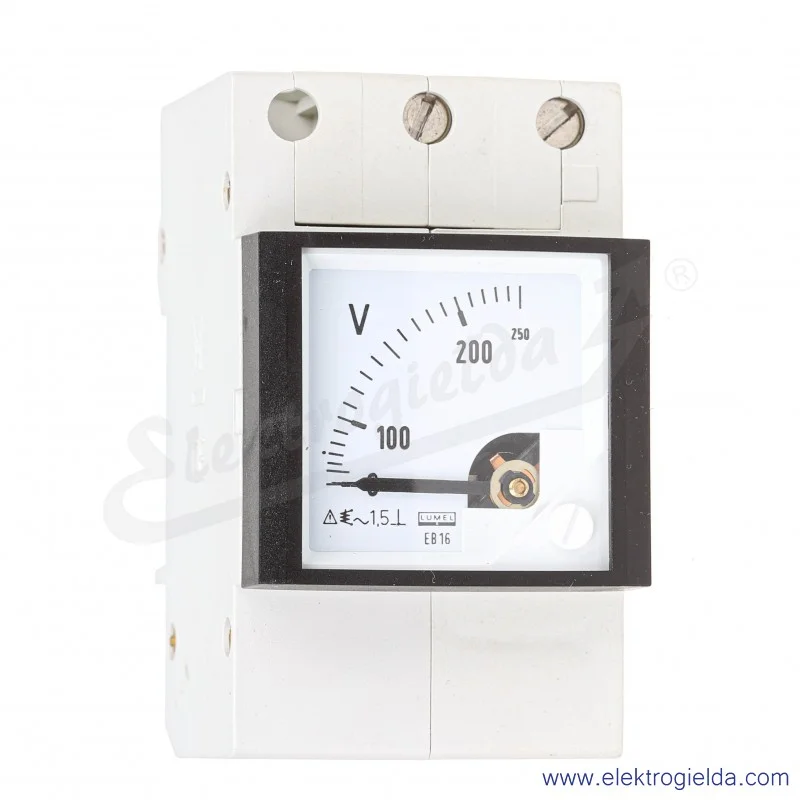 Miernik napięcia EB16N E61300000A0 50-250V, montaż na szynę DIN, wymiar zewnętrzny 45x85mm