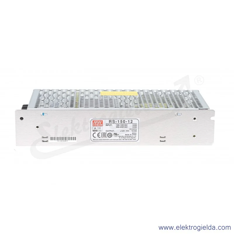 Zasilacz impulsowy RS-150-12 100..240VAC, wyjście 12V 12.5A 150W