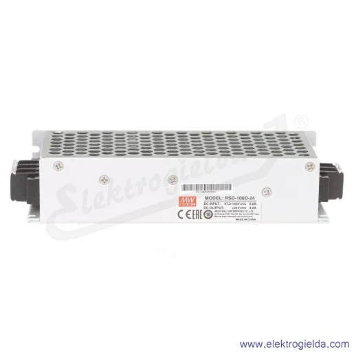 Przetwornica RSD-100D-24 moc 100W, napięcie zasilania 57.6..154V, napięcie wyjściowe 24VDC, prąd 4.2A